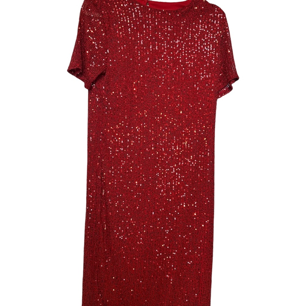 Elegant Red Sequin Dress